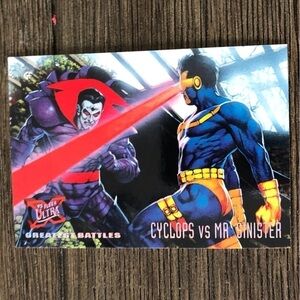 X-Men ’95 Fleer Ultra trading card: Greatest Battles: Cyclops vs. Mr. Sinister